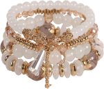 Solosoya Bohemian Boho Stackable Bracelets for Women Set, Girls Stretch Multilayer Stack Beads Colorful Beaded Charm Bracelets Girl Handmade Jewelry - Image 5